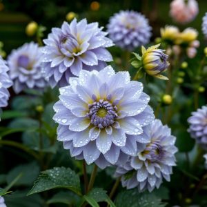 Георгин Акварель купить по цене от 680р. в интернет-магазине «Посадика» с доставкой почтой в в Стрежевойе и по всей России – [изображение №1].